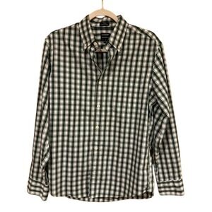 J.Crew Men's Button‎ Down Shirt M Green Plaid Performance Slim Untucked Stretch